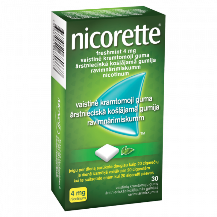 NICORETTE FRESHMINT GUM 4mg N30