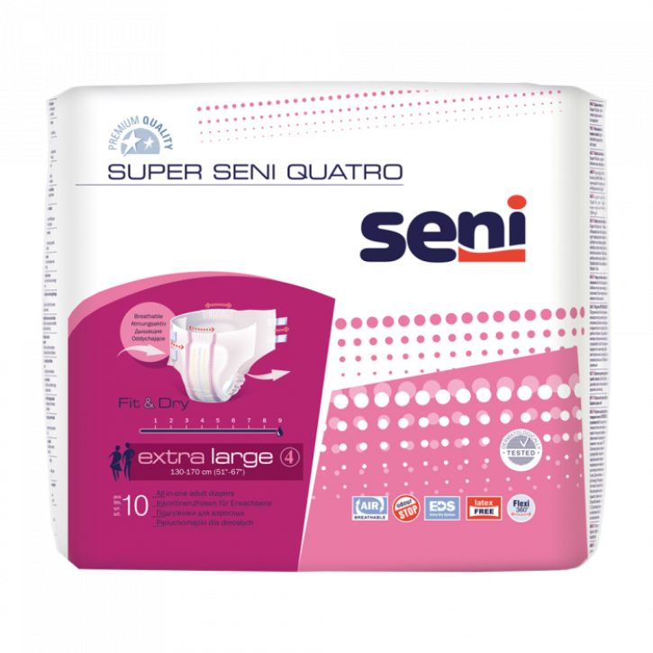 SENI SUPER QUATRO EXTRA LARGE N10 (130-170cm) (K)