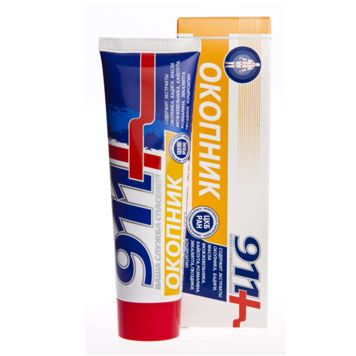911 OKOPNIK ( TAUKSAKNE) GELS-BALZĀMS 100ML ĶERMENIM / ražots Ukrainā