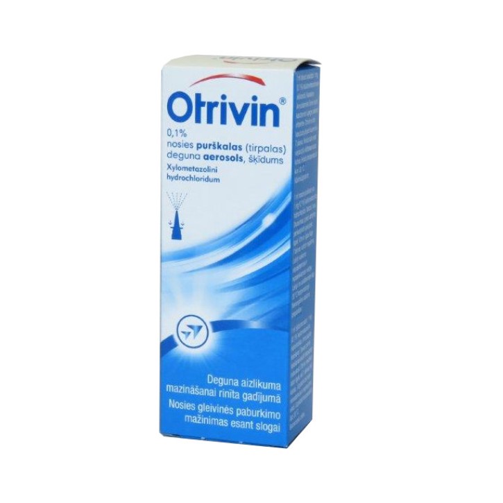 OTRIVIN NASAL SPRAY 0,1% deguna aerosols ar mitrinošu efektu10ml